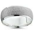 thumbnail image 1 of Mens Palladium Hammered Comfort Fit Wedding Ring Band, 1 of 3