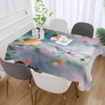 thumbnail image 5 of 60x120 Inch Tablecloth Polyester Square Tablecloth for Home Kitchen Dinner Decor Abstract Wildflowers, 5 of 9