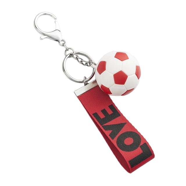 Llavero de balón de fútbol de Metal Zulema Mini llavero de fútbol Rojo