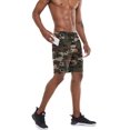 thumbnail image 2 of Pantalones cortos de entrenamiento para correr, G Gradual, para hombre, color verde camuflaje, 2 of 7