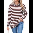 thumbnail image 2 of Camisas de Larga para Mujer, Sudaderas con Capucha y Bolsillo Tipo Canguro, Sudaderas de Otoño. Rojo Ladrillo S, 2 of 10