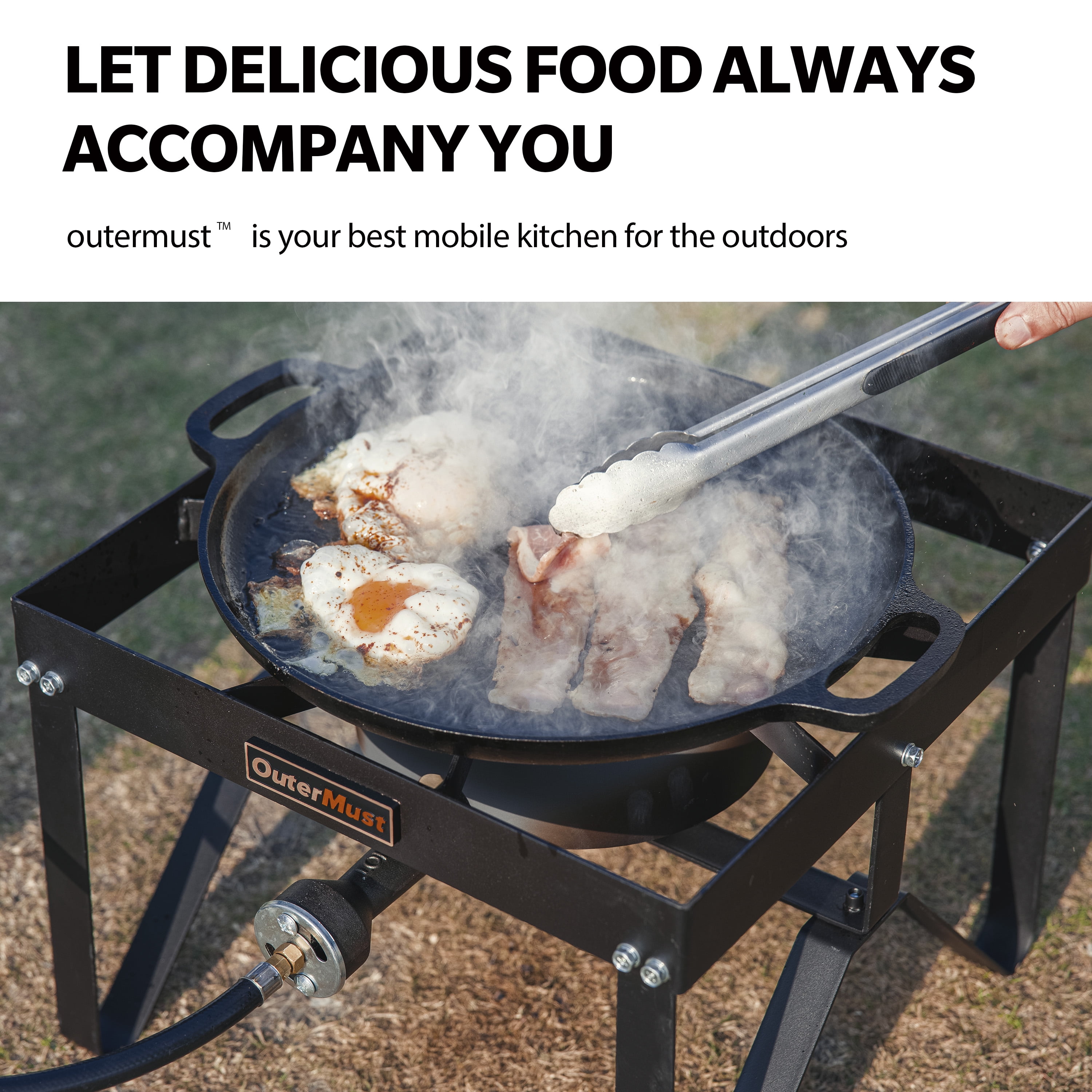 OuterMust Propane Outdoor Cooking Stove 85000 BTU with 10 PSI Regulator for Outdoor Frying Turkey Frying Cooking