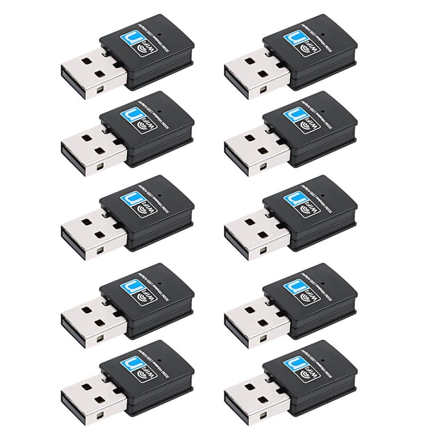 Adaptador Receptor Inalámbrico Tarjeta Red 802.11n/ G/b USB 2 0 Dongle Set 10 Uds 300Mbps Mini Con Antena CD