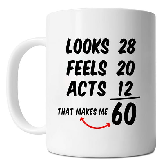 Mycheny 1965 Born Birthday Gifts, 60th Coffee Mug for Men and Women, That Make Me 60 Year Old, 60th Birthday Cups