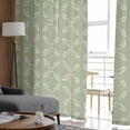 thumbnail image 4 of Sage Green Sheer Curtains 63 Inches Length 2 Panels Set, Window Sheer Curtains for Living Room/Bedroom, Geometric Flower Leaf Diamond Plaid Retro Light Filtering Rod Pocket Curtain 52'' x 63'' x 2, 4 of 7
