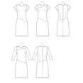 thumbnail image 4 of Butterick Pattern Misses' Fitted Dresses with Hip Detail, Neck and Sleeve Vari-6-8-10-12-14, 4 of 5