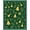 Green, Pattern 5, variant on Flatwoven High Traffic Area Rug, Whimsical Festive Christmas Trees and Golden Stars, Non Slip, Stain Resistant, Washable Area Rugs for Living Room, Bedroom(Teal, 4X6)