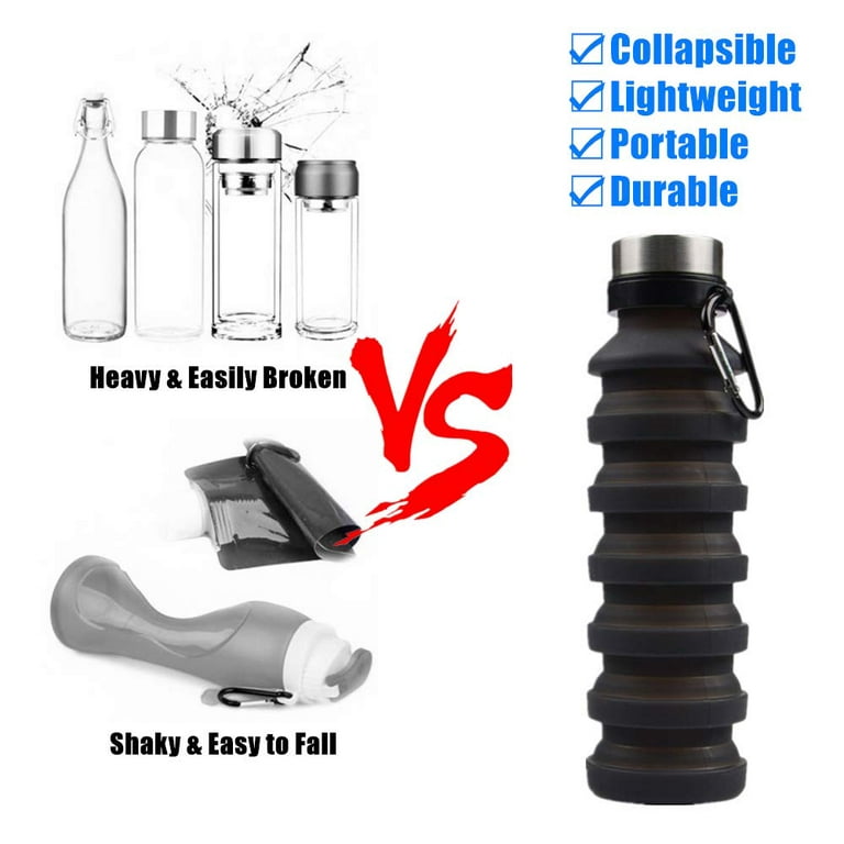 Almacura 2 Pack Travel Water Bottles TSA Approved Reusable Collapse  Traveling Collapsible Silicone F…See more Almacura 2 Pack Travel Water  Bottles TSA