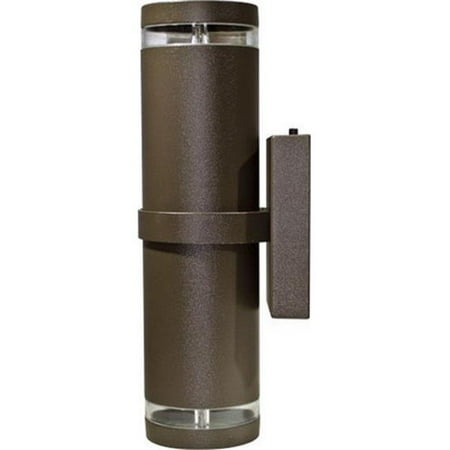 

14.50 x 4.38 x 5.63 in. 120 V 2 x 9 watts Powder Coated Cast Aluminum UP & Down Light Wall Fixture with PAR20- LED Lamp Bronze