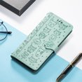 thumbnail image 5 of Allytechgroup Flip Wallet Case [Cat & Dog Cute Embossed Pattern] for Samsung Galaxy A54 5G with Card Slots Cash Holder, Magnetic Clasp Shockproof Kickstand Cover with Hand Strap, Green, 5 of 6