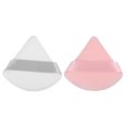 thumbnail image 1 of Unique Bargains 2 Pcs Loose Powder Puff Face Soft Triangle Puff Blender Beauty Makeup Tool Short Plush Pink White, 1 of 6