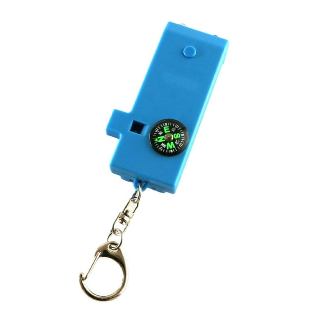 Sifflet de Survie Multifonction 5-en-1 pour Extérieur avec Lumière LED, Télescope et Boussole