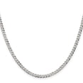 thumbnail image 2 of 925 Sterling Silver Curb Chain Styles Necklace 3.2 mm Beveled 16 inch, 2 of 4