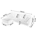 thumbnail image 5 of L-shaped Convertible With , 4 Seater In Black Towel Fabric Sectional For Living Room, 5 of 6