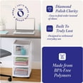 thumbnail image 4 of HOMZ Drawer Tower, 3-Tier Clear Plastic Rolling Storage Cart, Removable Wheels, White, 4 of 9