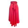 thumbnail image 5 of Annhoo Flowy Skirts for Women Tie High Waisted Classic Maxi Skirts Casual Solid Party Evening A Line Long Skirt, 5 of 7