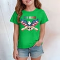 thumbnail image 2 of WUANDIXFA USA 250th Anniversary Matching Family Set Shirt for Kids Custom Name Patriotic 4th of July American Flag T-Shirt (Green, 7-8 Years), 2 of 5