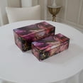 thumbnail image 7 of Dory Decorative Box Set of 2, Pink Gold Faux Agate Stone Accent Glass, 7 of 7