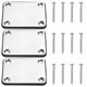 thumbnail image 2 of 3 Placas de Mástil Rectangulares de Acero Resistente con 4 Orificios para Guitarra y Bajo., 2 of 5
