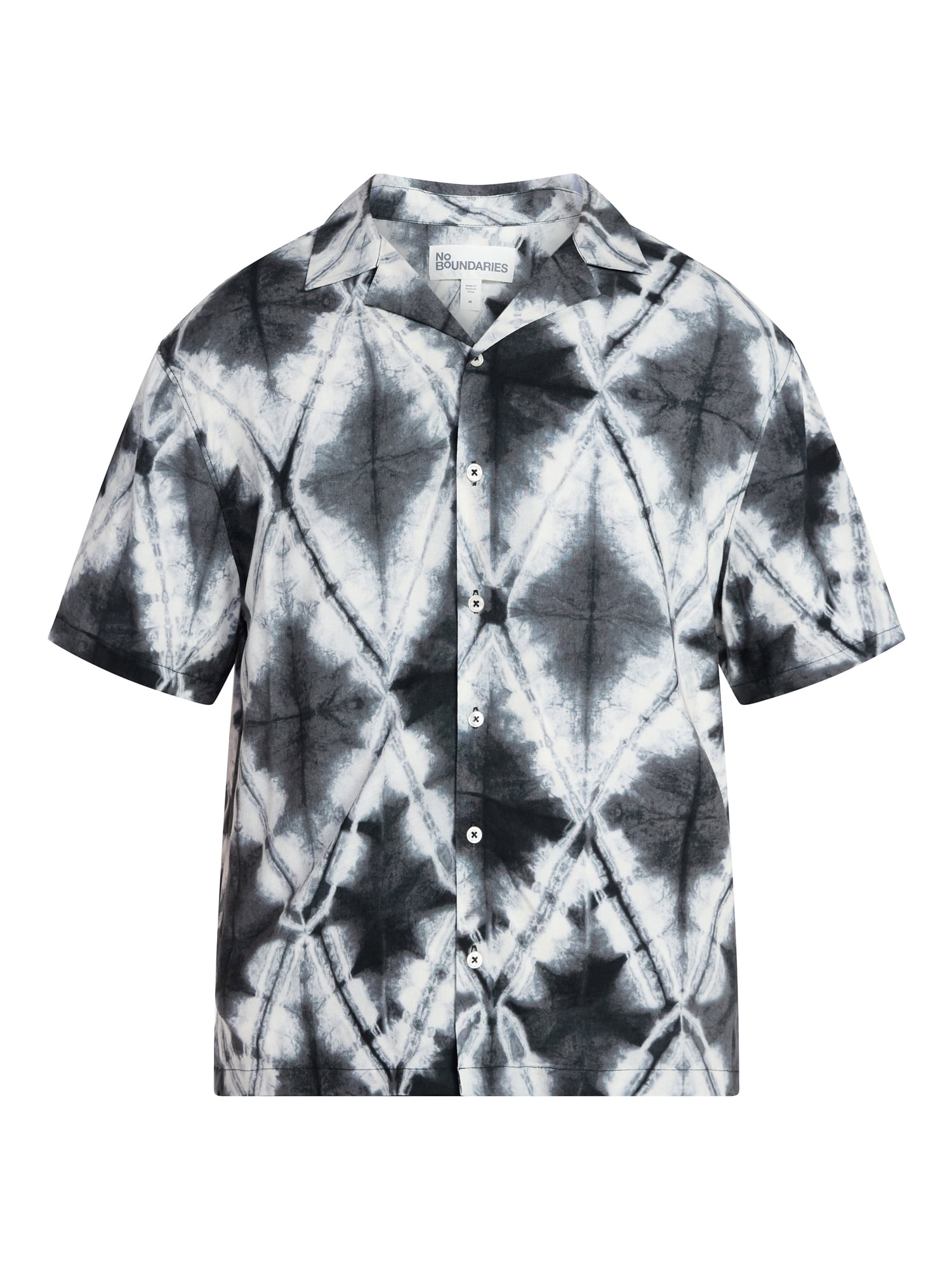 No Boundaries Rayon Shirt with Short Sleeves, Men's and Big & Tall XS-4XLT
