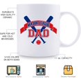 thumbnail image 2 of 11oz ‘MAJOR LEAGUE’ Dad Mug, Father''s day Coffee Mug, Funny White Mug, Funny Mug Present Ceramic Cup, Novelty Birthday Gift for Dad, Double Side Printed White Coffee Mug (Dad''s gift), 2 of 6
