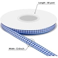 thumbnail image 7 of NOGIS Blue Gingham Ribbon, 0.4 inch x 50Yd Blue and White Thin Crafts Ribbon Buffalo Checker Ribbons for Hair Accessories Picnic School and Birthday Gift Wrapping, 7 of 7