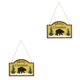 thumbnail image 2 of Colgante de puerta de Navidad Yuarrent Madera decoración oso de muñeco de nieve Tipo 6 2Conjunto, 2 of 6