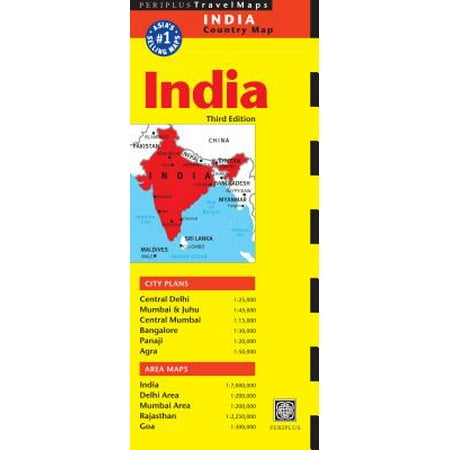 India Travel Map Third Edition: 9780794607265 (Best Map Of India)