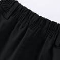thumbnail image 4 of ITSAME Boys Shorts, School Uniform Elastic Waist Cotton Kids Casual Loose Shorts with Pockets Black 5-6T, 4 of 8