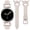 Starlight/Starlight, variant on Wearlizer Leather Band Compatible with Samsung Galaxy Watch 9/8 40mm 44mm & Watch 8 Classic 46mm, Slim Dressy Leather Strap for Women with C-Shape Metal Buckle, No Gap One-Click Band