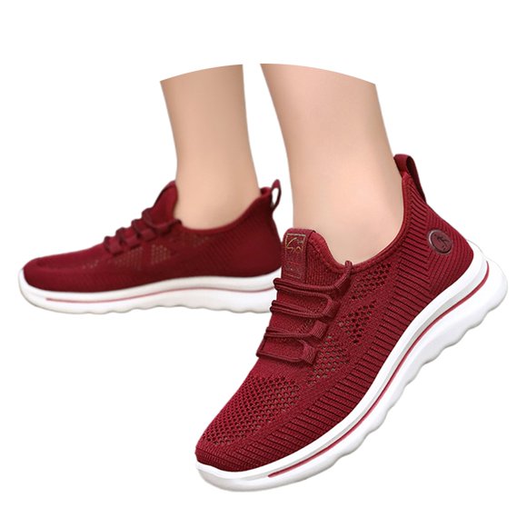 QHFBli Retro Sneakers for Women Women's On Sneakers Breathable Mesh Athletic Casual Shoes for Walking Running Gym Workout Lightweight Comfortable