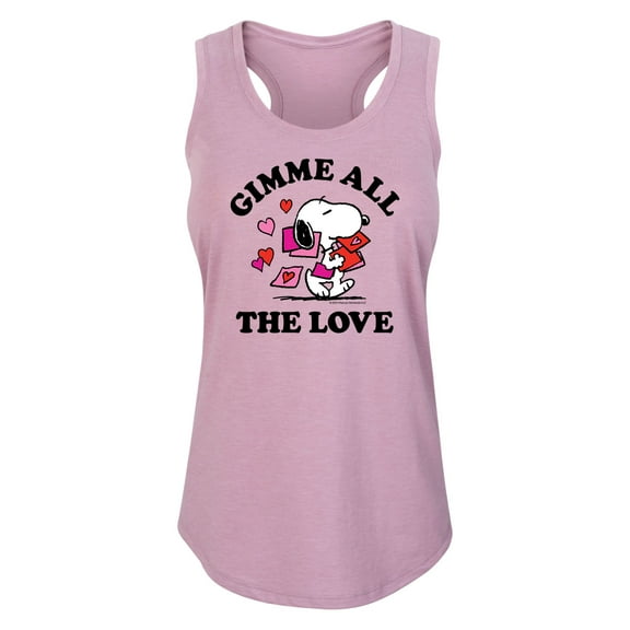 Peanuts - Gimme All The Love - Women's Racerback Tank