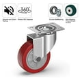 thumbnail image 4 of GBL 4" Heavy Duty Rubber Caster Wheels, Set of 4 - 1320 lbs Capacity, No Floor Marks, Silent Swivel, 4 of 8