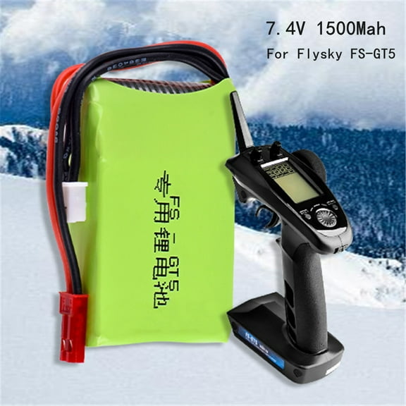 JZCHUNTOY 7.4V 1500mAh 2S LiPo Battery Spare Part – Compatible with FS-GT5 2.4G 6CH Transmitter