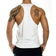 thumbnail image 5 of CHUMUD Men's Stringer Tank Tops Muscule Cut Bodybuilding Gym Vest Y-Back Workout Sleeveless T-Shirt Letter Print Active Tank Tops, 5 of 5