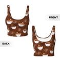 thumbnail image 6 of Uemuo Cute Sloths Bear Relaxing In Coffee Cup Pattern Women's Sports Bra - High Impact Support, Breathable, and Comfortable Athletic Bra for Running, Yoga, and Workouts, 6 of 9