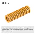 thumbnail image 3 of Resorte de compresión Unique Bargains 20mm OD 65mm Largo 8uds Amarillo, 3 of 5