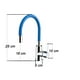 thumbnail image 4 of Llave Monomando Fregadero O Tarja Cocina Flexible 50 Cm Rubinett  Laton Solido Azul, 4 of 4