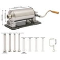 thumbnail image 6 of Wildnix 4L Stainless Steel Sausage Stuffer with Multiple Tube Sizes, Easy to Use, Low Noise, , Includes 4 Stainless Steel & 4 Plastic Tubes, 6 of 6