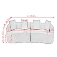 thumbnail image 6 of Timbernest 110" Chenille Cloud Couch, Curved Sectional Sofa Boneless Floor Sofa for Living Room, Orange, 6 of 6