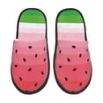 thumbnail image 1 of Fotbe Watermelon Pantuflas Peludas para Mujer con Estampado, Zapatillas de Peluche, Zapatos de Invierno para Casa, Uso Interior y Exterior-Medium, 1 of 8