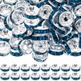 thumbnail image 1 of 200pcs Rondelle Alloy Rhinestone Spacer Beads Charms for Jewelry Making, 1 of 7
