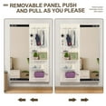 thumbnail image 5 of Multifunctional Wall Mounted Full Length Mirror with Shelf and Hook, Durable Rubber Wood Frame, 47.6*15.7in, 5 of 8