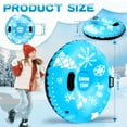 thumbnail image 3 of Snow Tube, 3Packs for The Whole Family Inflatable Snow Sled for Kids and Adult, Thickened Heavy Duty Hard Bottom Sleds for Snow with Handles, Winter Toys for Outdoor Sledding Snow Tube Sports, 3 of 7