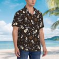 thumbnail image 5 of Daiia Pirate Skulls Hawaiian Shirt for Men Gentle Cotton Regular Short Sleeve Casual-X-Large, 5 of 9
