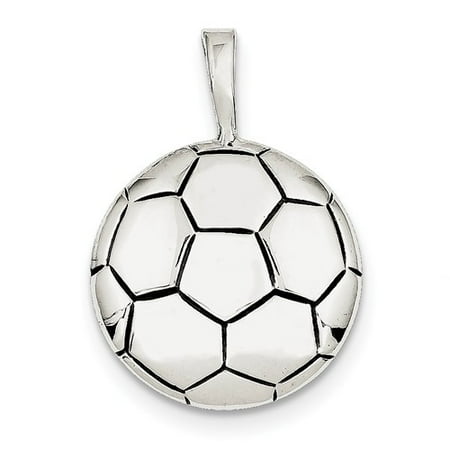 Sterling Silver Antiqued Soccer Ball Pendant