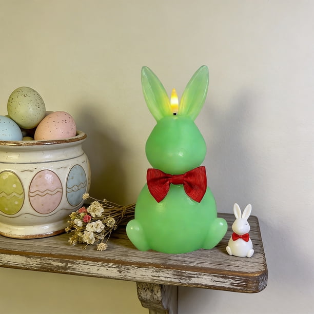 Lámpara de Vela de Conejito de Pascua, Balas, Vela Electrónica de Parafina