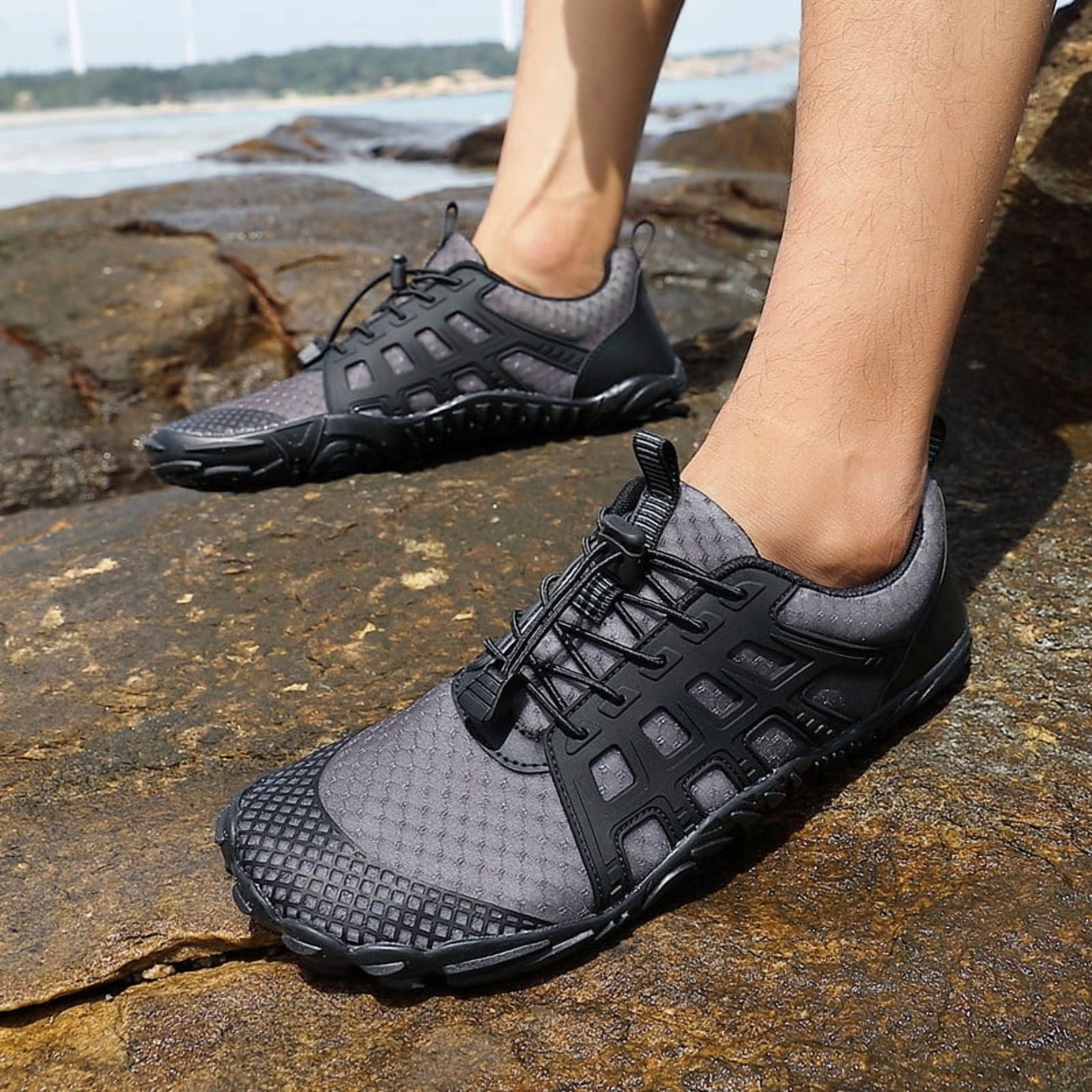 Stepedia Men's Women's Water Shoes Wide Quick Drying Sports Aqua Shoes for Hiking Swimming Surfing Beach