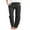 A Black, variant on DOKOTOO Womens Drawstring Elastic Waist Casual Pants Solid Color Trousers with Pockets