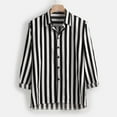 thumbnail image 3 of Utoimkio Men's Shirts Striped Long Sleeve Slim Fit Print Dress Shirt Button Down Shirts, 3 of 9